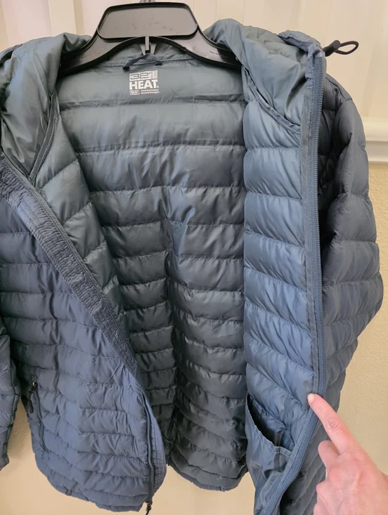 32 Degrees HEAT Men's Puffer Jacket with Hood - Picture 7 of 9